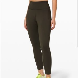 Lululemon Fast and Free II - Dark Olive - size 8